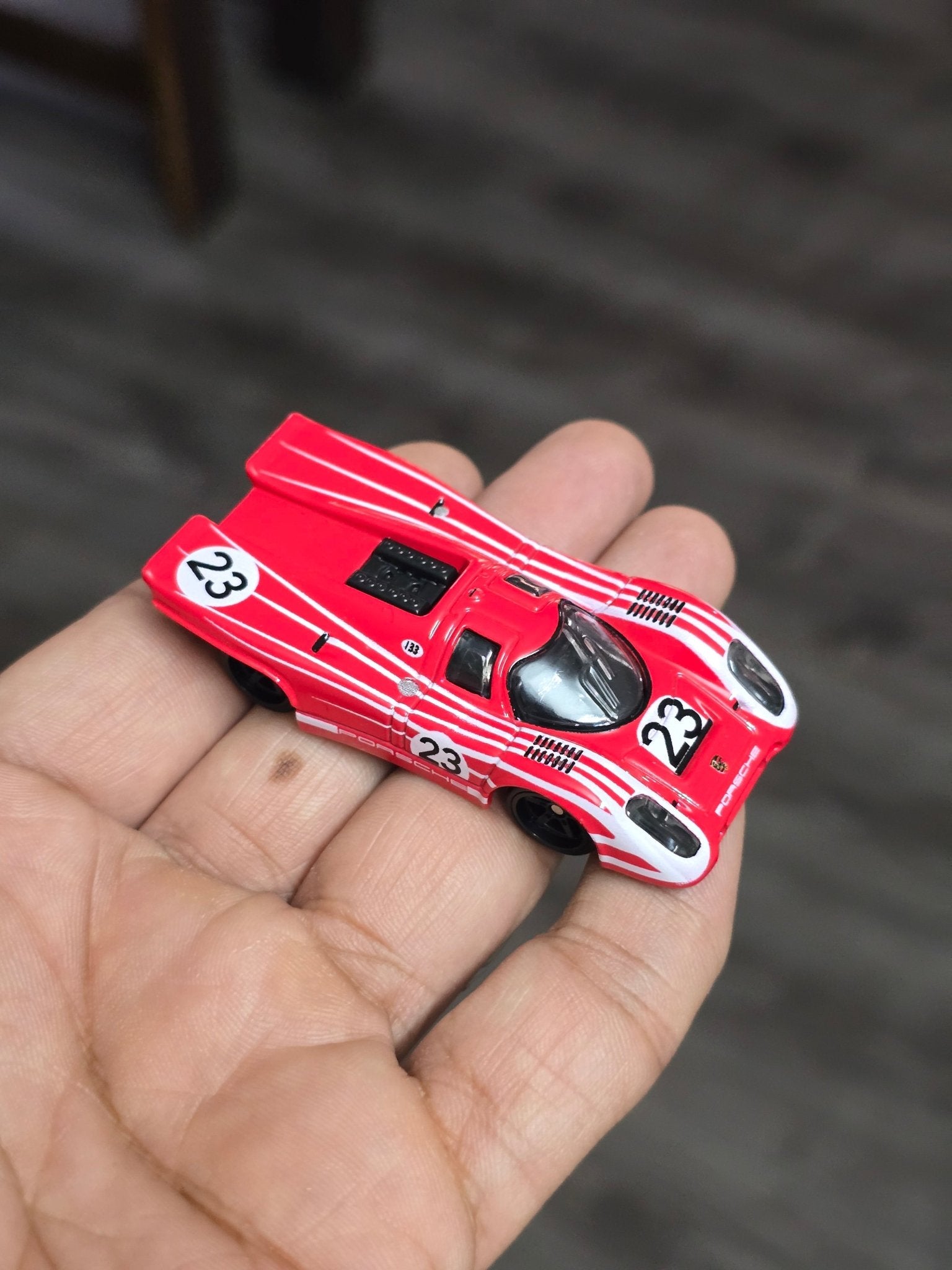 Premium Hot Wheels Porsche 917KH - Red (Uncarded - New) - Kinder Logs