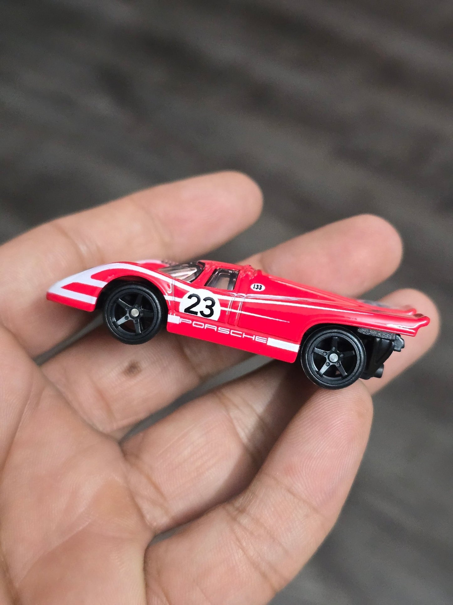 Premium Hot Wheels Porsche 917KH - Red (Uncarded - New) - Kinder Logs