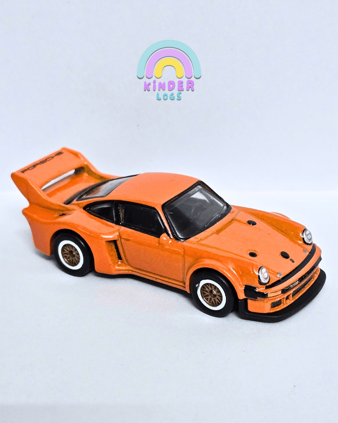 Premium Hot Wheels Porsche 934.5 - Orange (Uncarded - New) - Kinder Logs