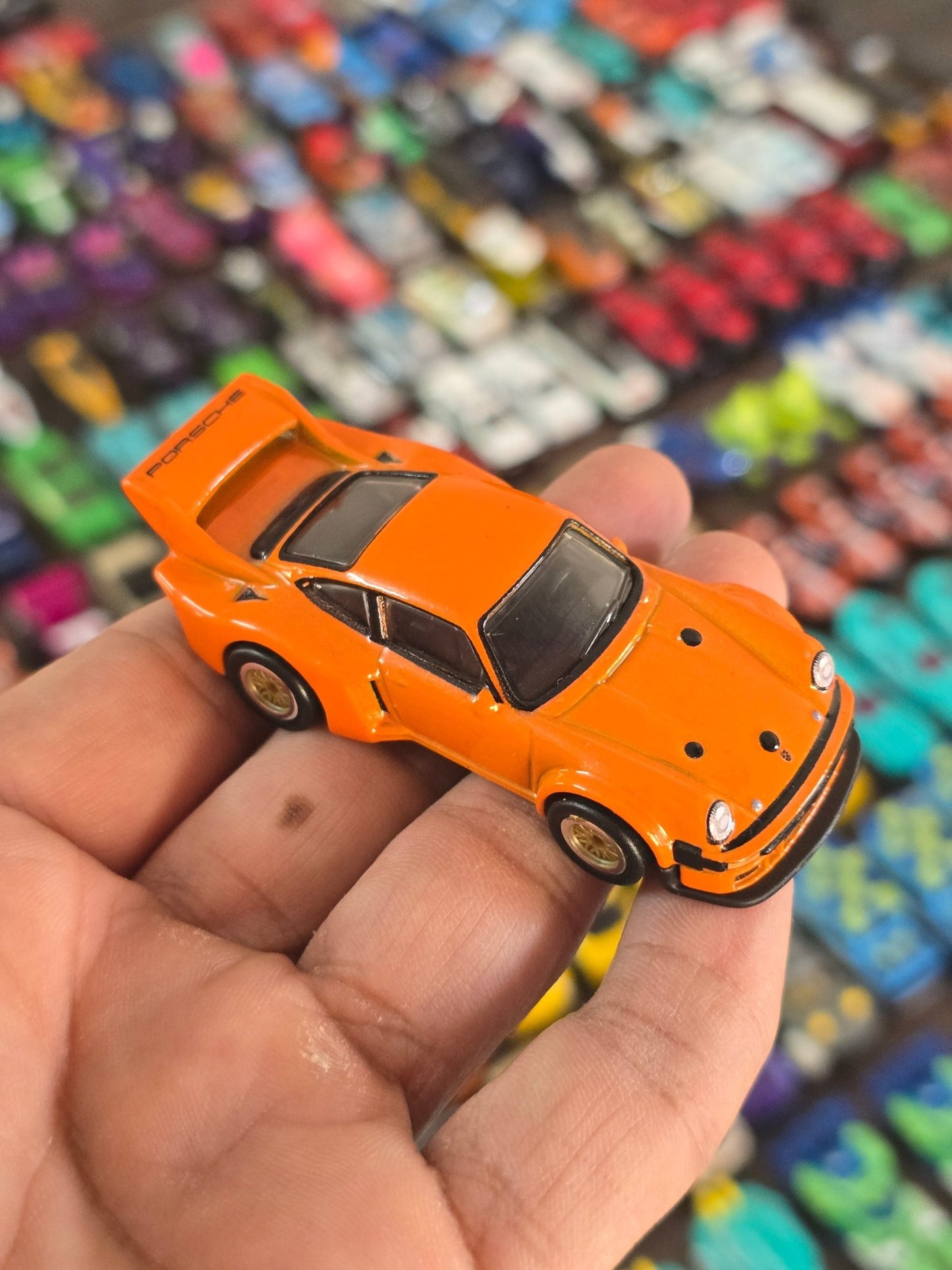 Premium Hot Wheels Porsche 934.5 - Orange (Uncarded - New) - Kinder Logs