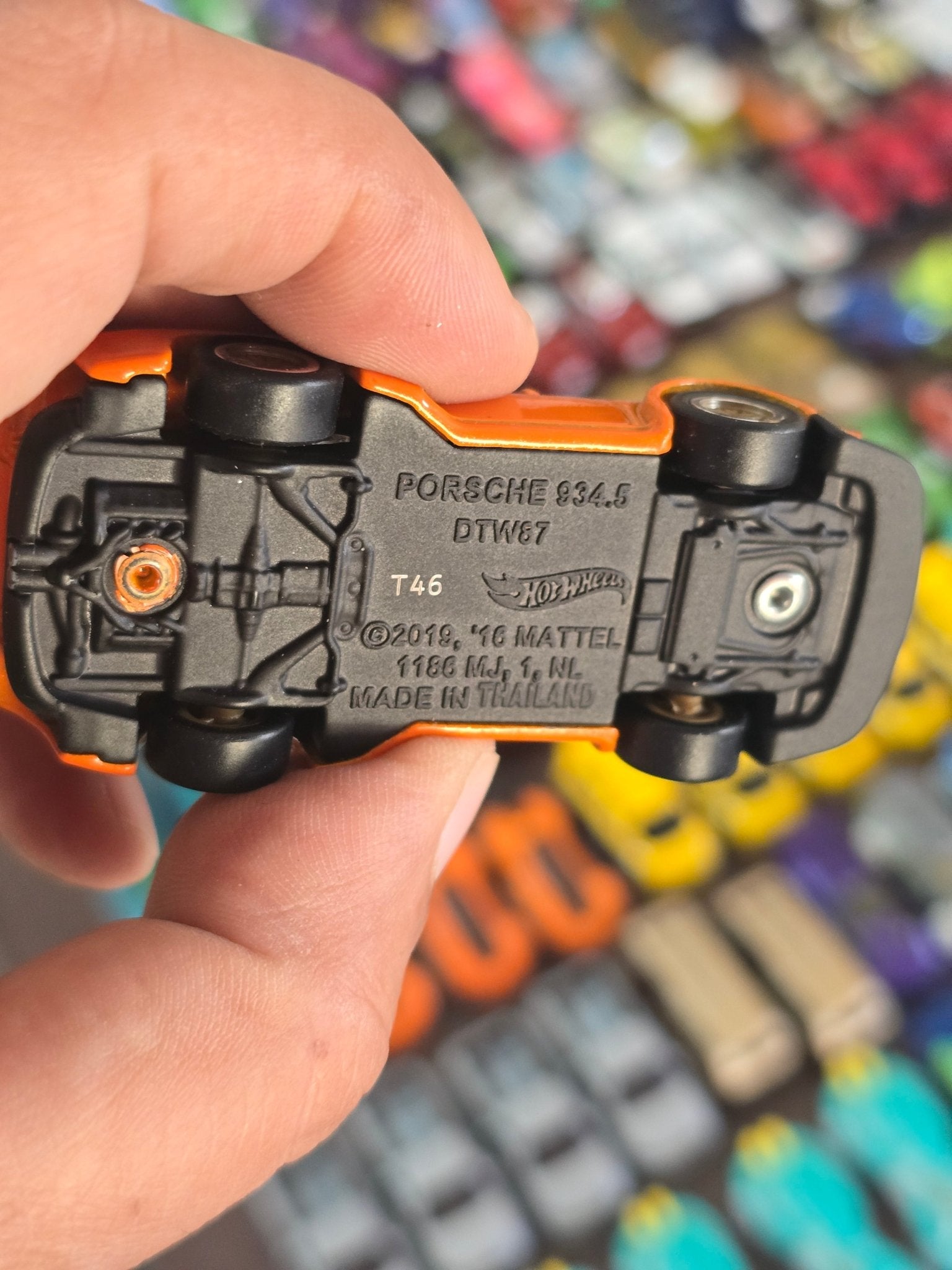 Premium Hot Wheels Porsche 934.5 - Orange (Uncarded - New) - Kinder Logs