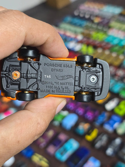 Premium Hot Wheels Porsche 934.5 - Orange (Uncarded - New) - Kinder Logs