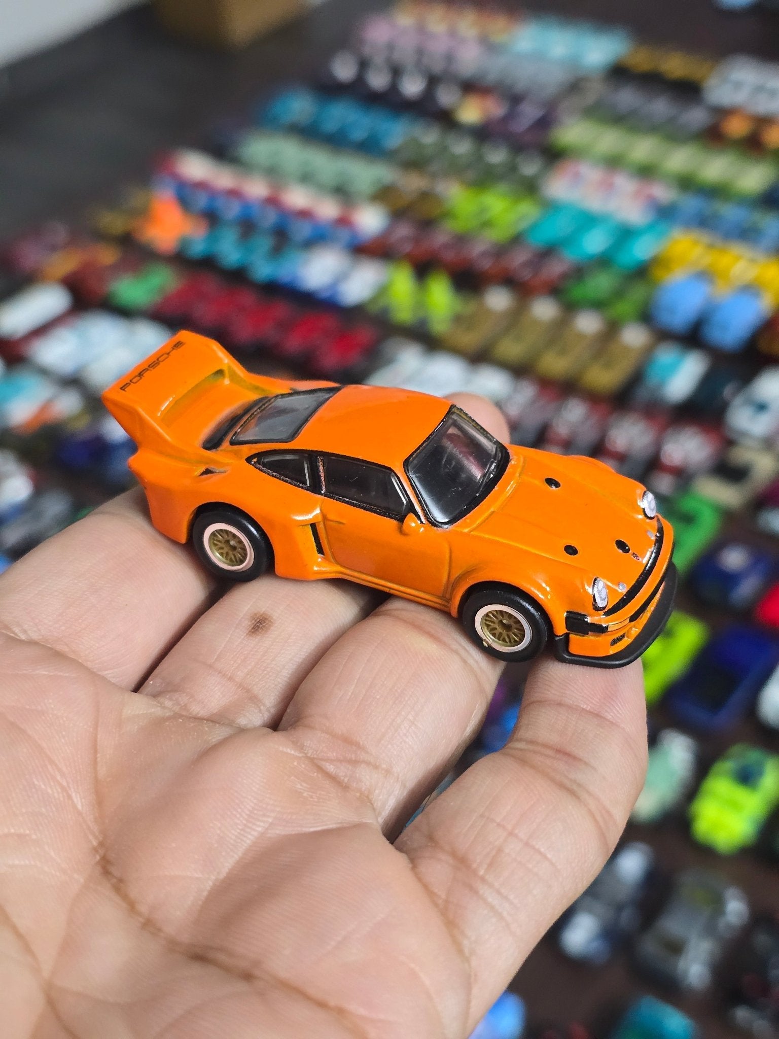 Premium Hot Wheels Porsche 934.5 - Orange (Uncarded - New) - Kinder Logs