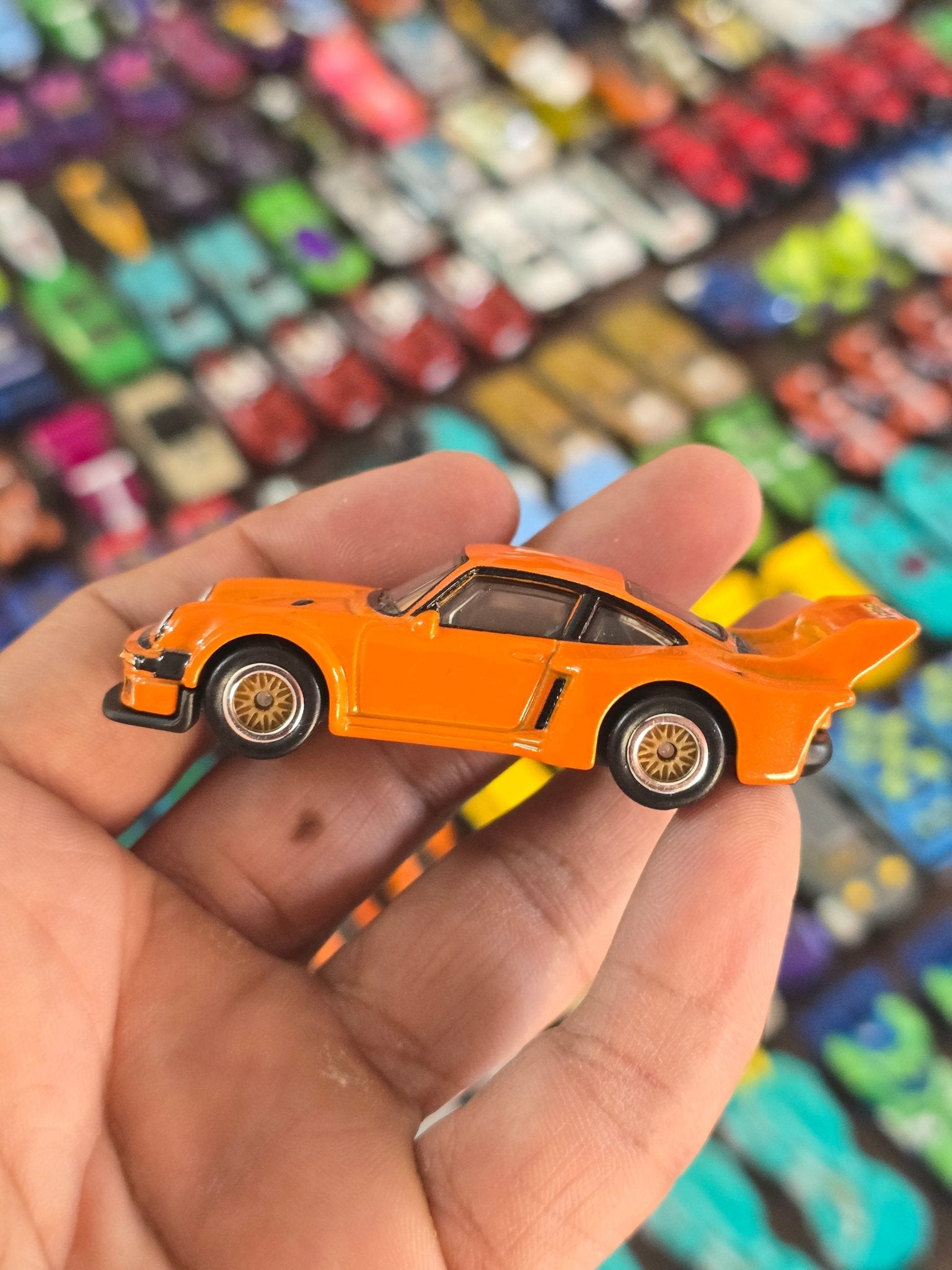Premium Hot Wheels Porsche 934.5 - Orange (Uncarded - New) - Kinder Logs