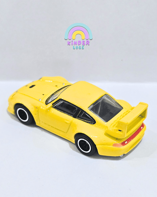 Premium Hot Wheels Porsche 993 GT2 - Yellow (Uncarded) - Kinder Logs