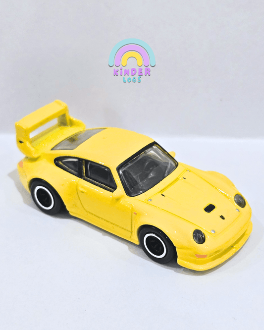 Premium Hot Wheels Porsche 993 GT2 - Yellow (Uncarded) - Kinder Logs