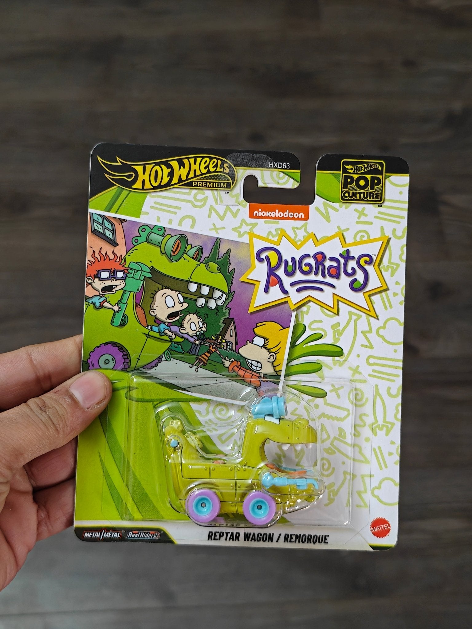 Premium Hot Wheels Reptar Wagon - Nickelodeon Rugrats (Imported) - Kinder Logs