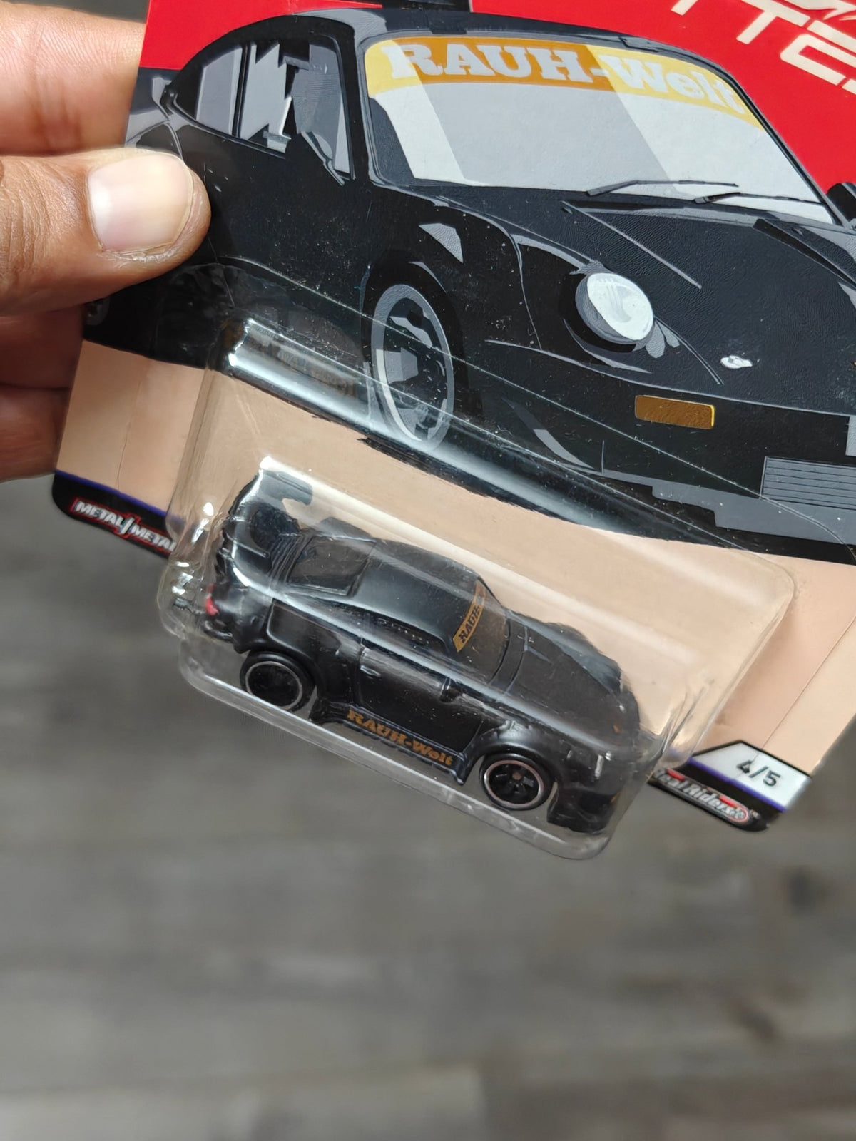 Premium Hot Wheels RWB Porsche 930 Silhouettes - Black (Slightly Creased Card) - Kinder Logs