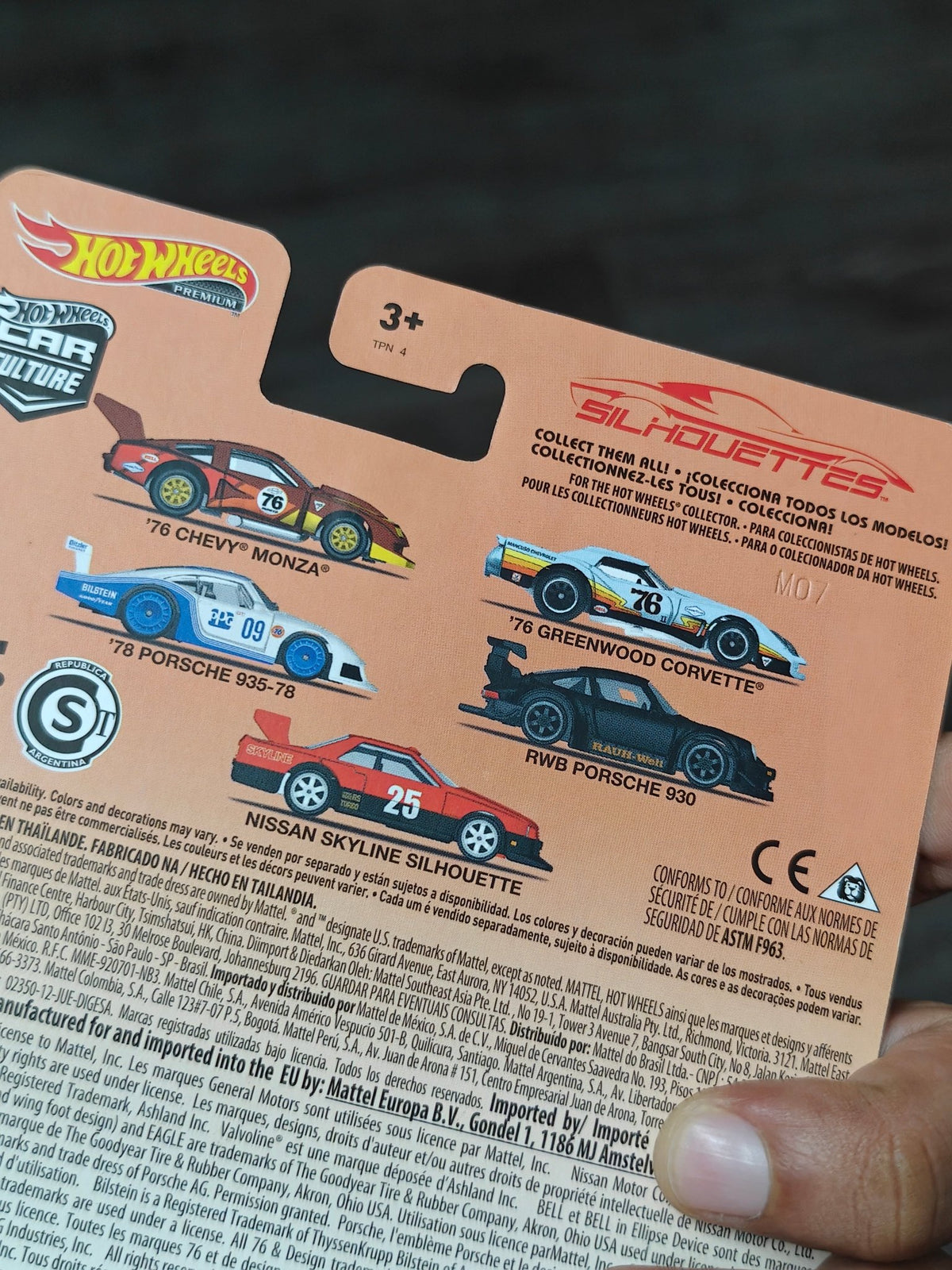 Premium Hot Wheels RWB Porsche 930 Silhouettes - Black (Slightly Creased Card) - Kinder Logs