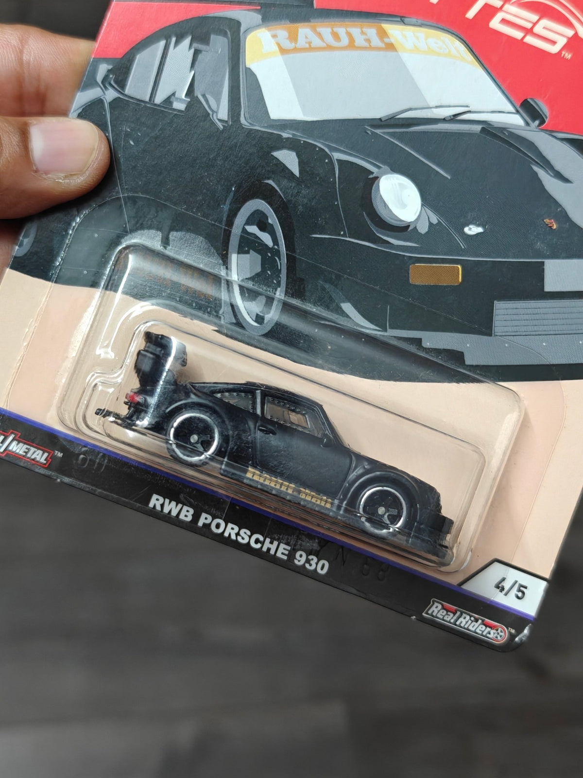 Premium Hot Wheels RWB Porsche 930 Silhouettes - Black (Slightly Creased Card) - Kinder Logs