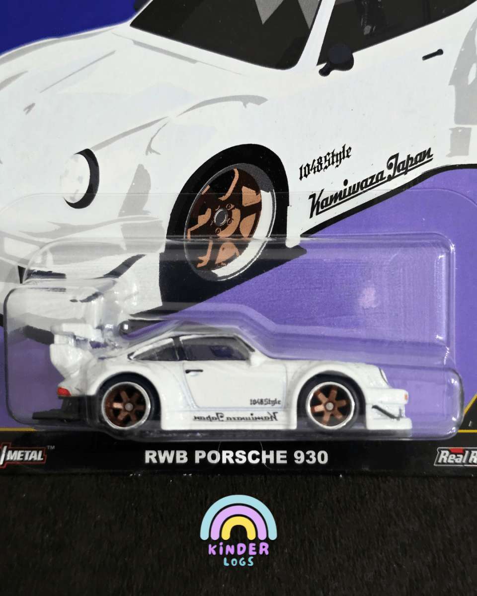 Premium Hot Wheels RWB Porsche 930 Silhouettes - White (Imported) - Kinder Logs