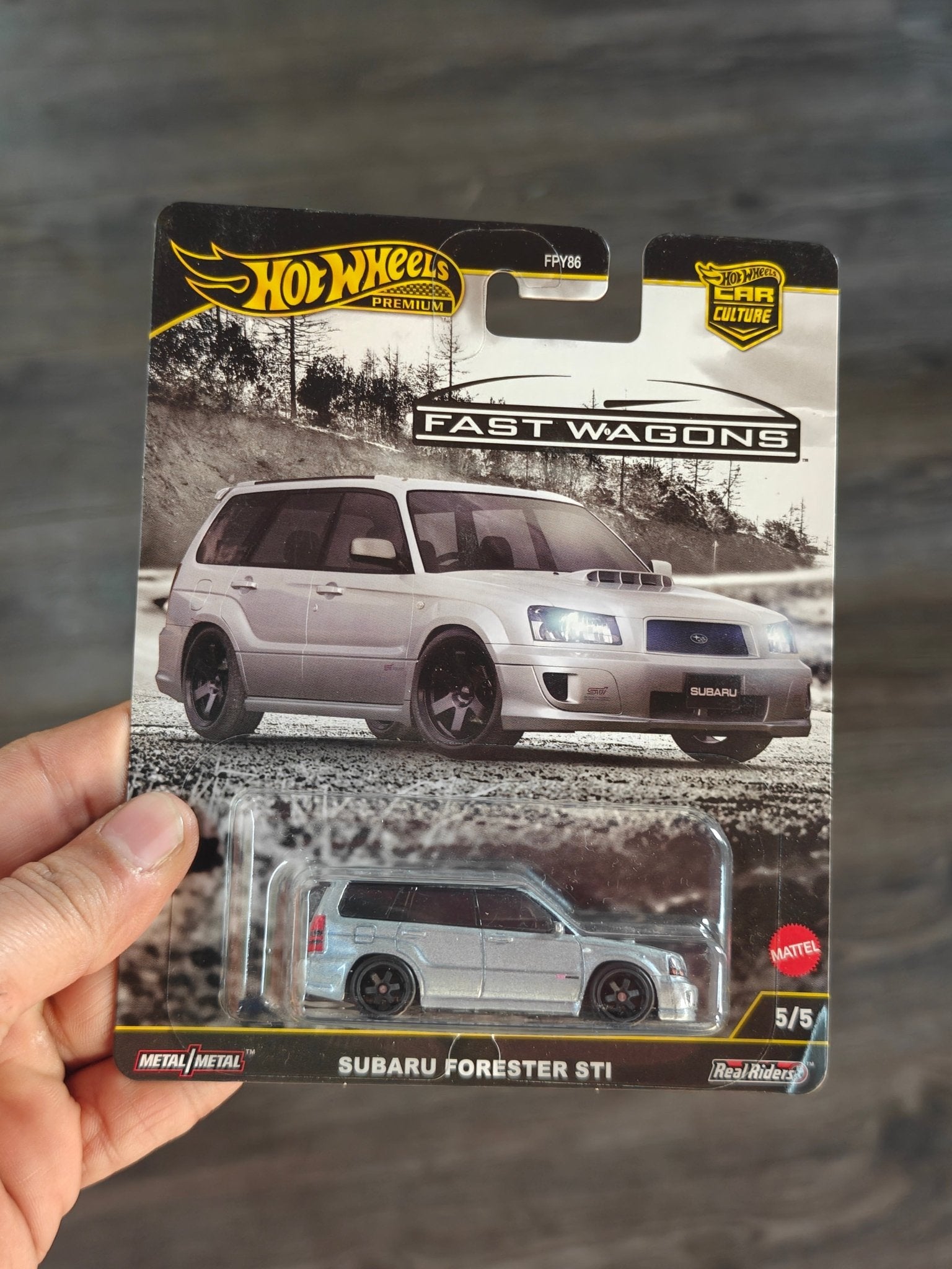 Premium Hot Wheels Subaru Forester STI - Fast Wagons (Imported) - Kinder Logs