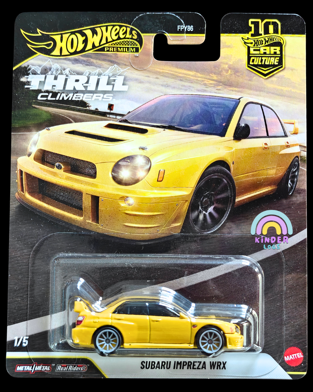 Premium Hot Wheels Subaru Impreza WRX - Thrill Climbers (Imported) - Kinder Logs