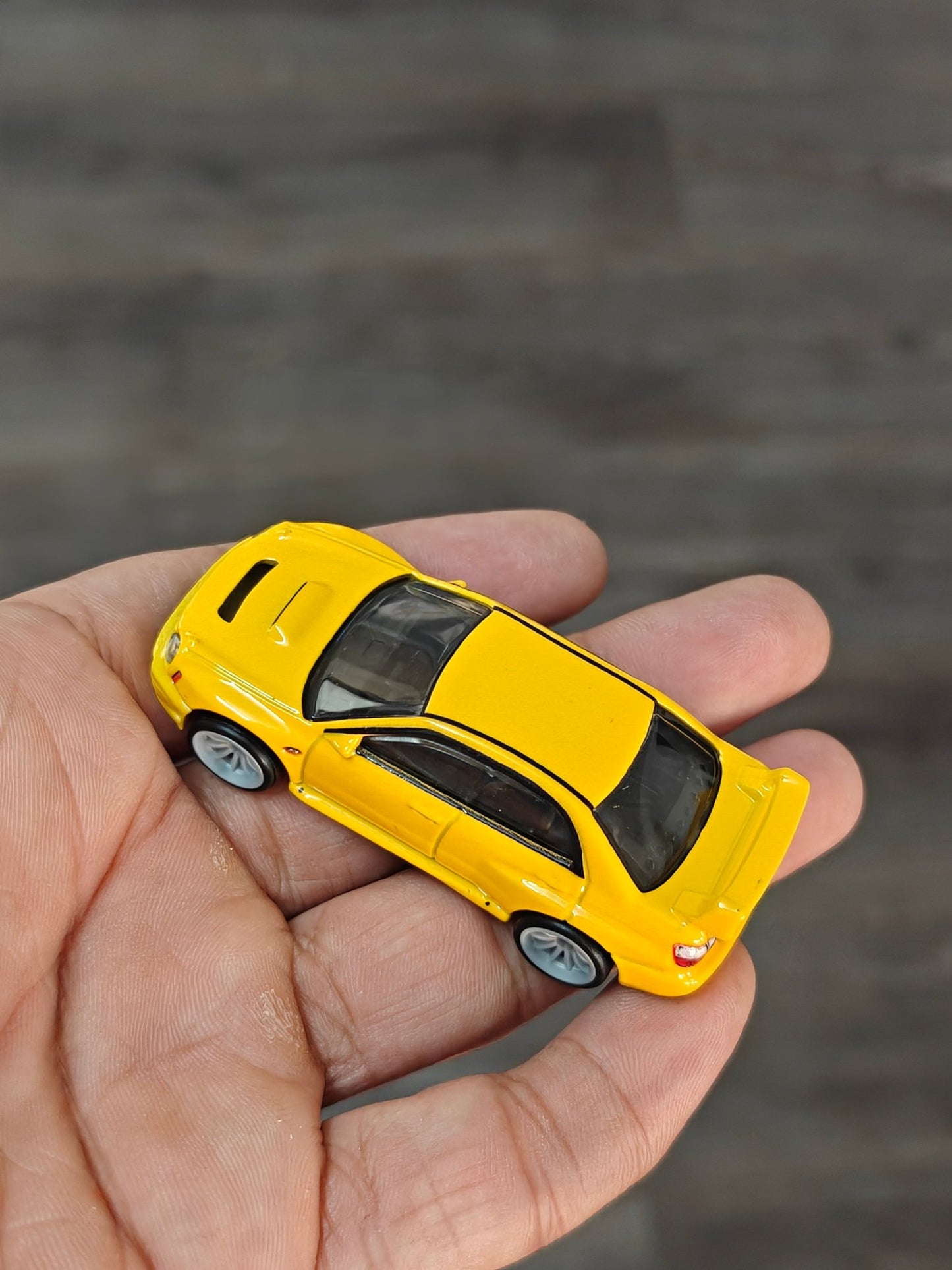 Premium Hot Wheels Subaru Impreza WRX - Yellow (Uncarded - New) - Kinder Logs