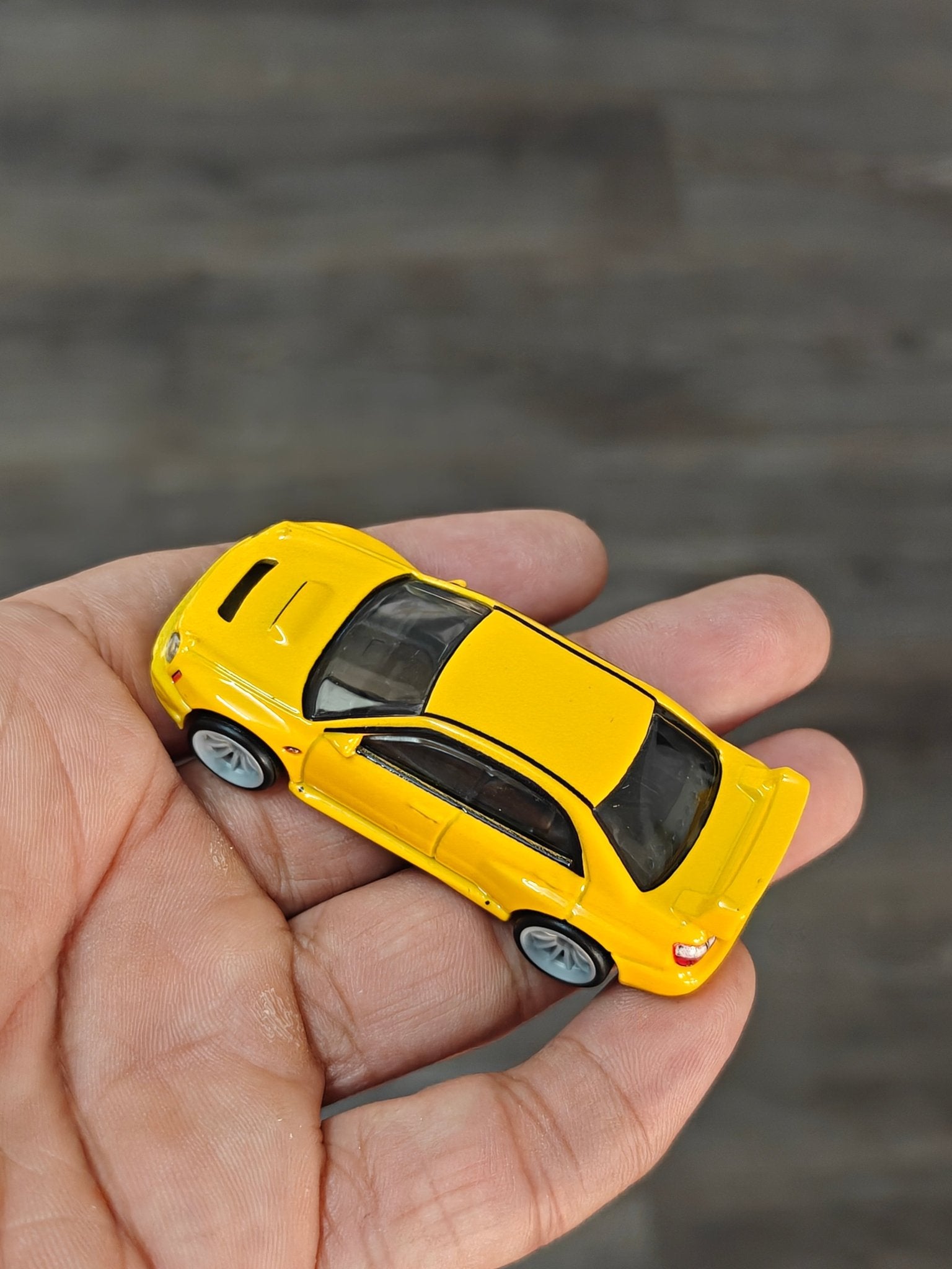 Premium Hot Wheels Subaru Impreza WRX - Yellow (Uncarded - New) - Kinder Logs