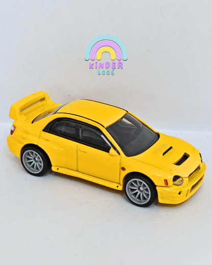 Premium Hot Wheels Subaru Impreza WRX - Yellow (Uncarded - New) - Kinder Logs