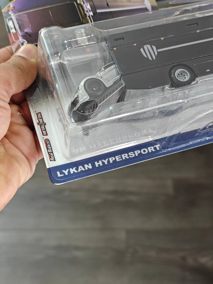 Premium Hot Wheels Team Transport Lykan Hypersport And Euro Hauler (Imported) - Kinder Logs