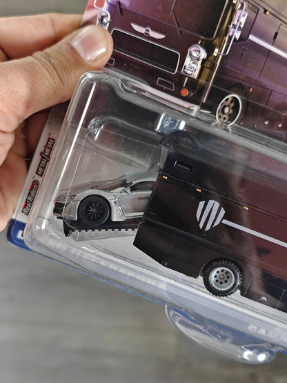 Premium Hot Wheels Team Transport Lykan Hypersport And Euro Hauler (Imported) - Kinder Logs