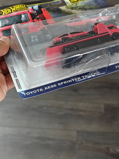 Premium Hot Wheels Team Transport Toyota AE86 Sprinter Trueno & Fleet Street - Kinder Logs