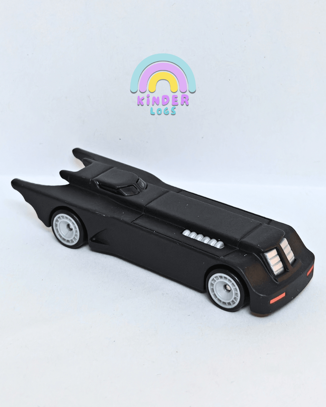 Premium Hot Wheels 'The Animated Series Batmobile' - Matte Black (Uncarded - New) - Kinder Logs