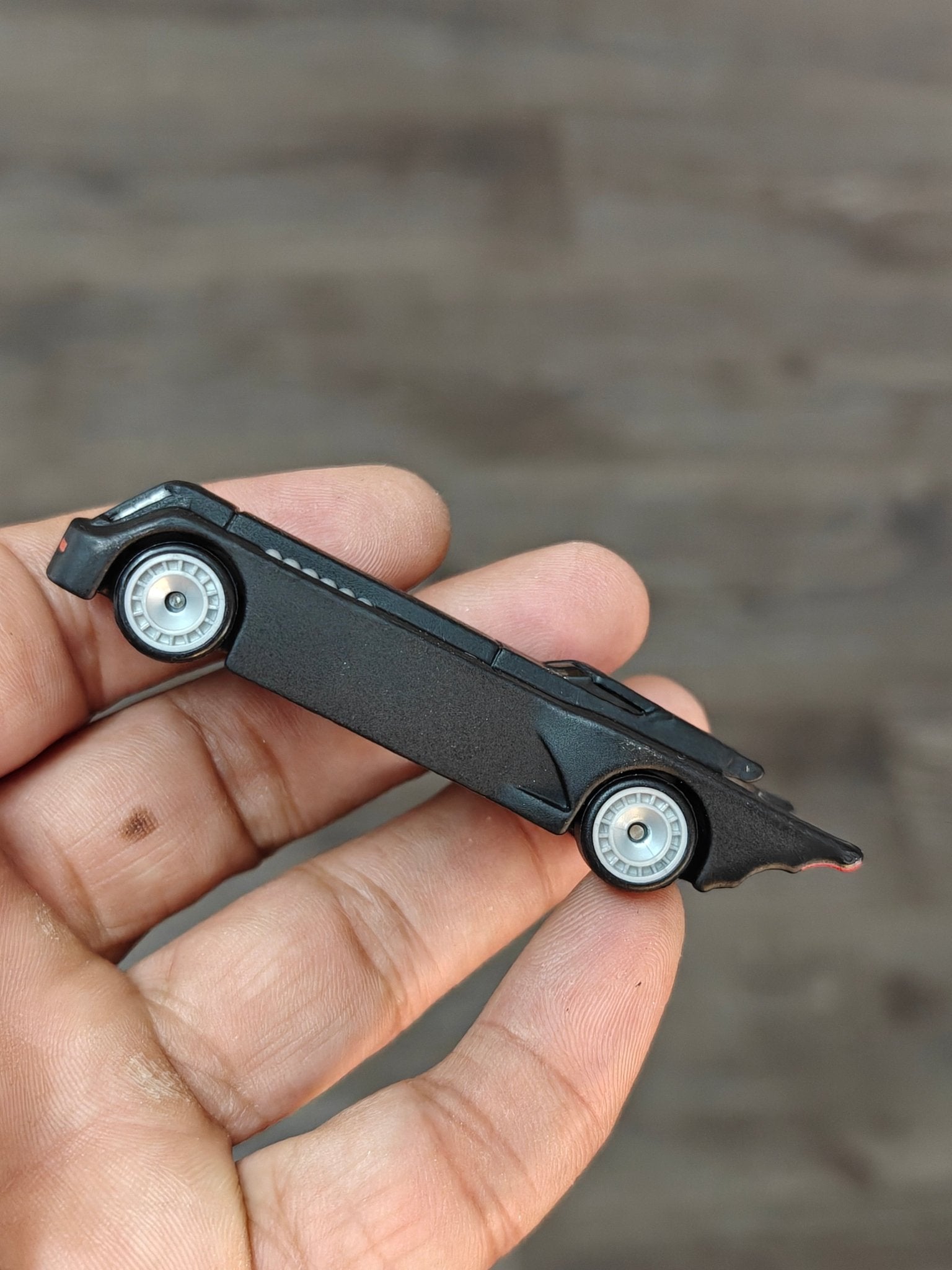 Premium Hot Wheels 'The Animated Series Batmobile' - Matte Black (Uncarded - New) - Kinder Logs