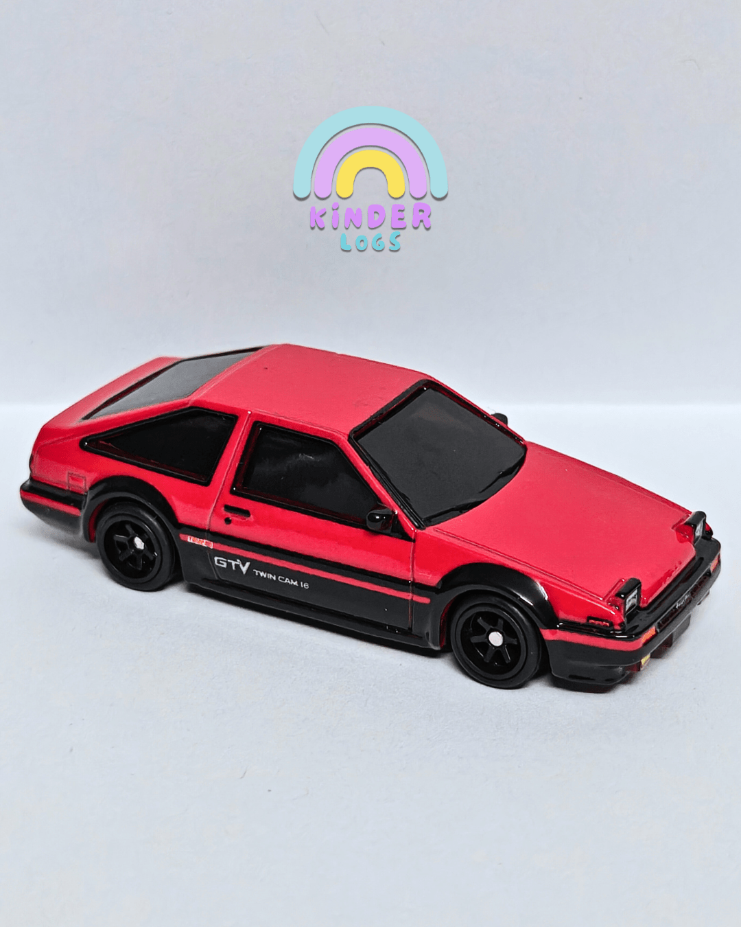 Premium Hot Wheels Toyota AE86 Sprinter Trueno - Red (Uncarded - New) - Kinder Logs