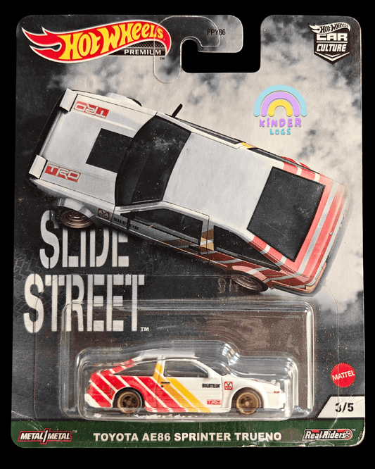 Premium Hot Wheels Toyota AE86 Sprinter Trueno - Slide Street (Imported) - Kinder Logs
