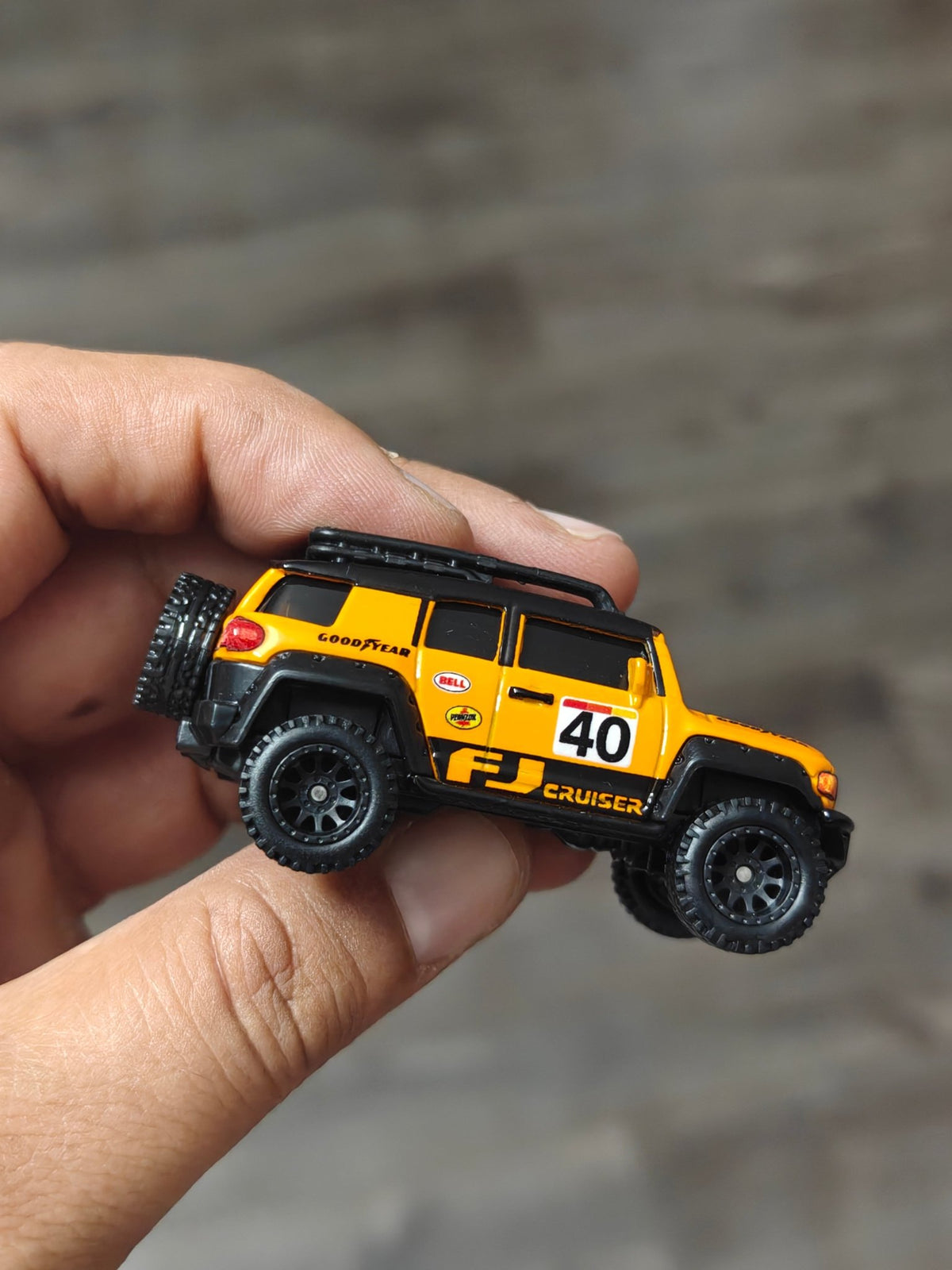 Premium Hot Wheels Toyota FJ Cruiser - Orange (Uncarded - New) - Kinder Logs