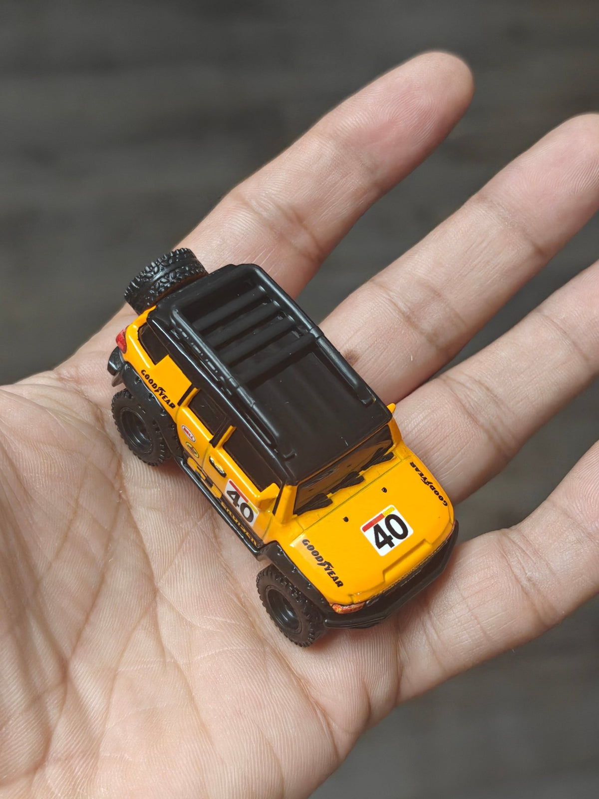 Premium Hot Wheels Toyota FJ Cruiser - Orange (Uncarded - New) - Kinder Logs
