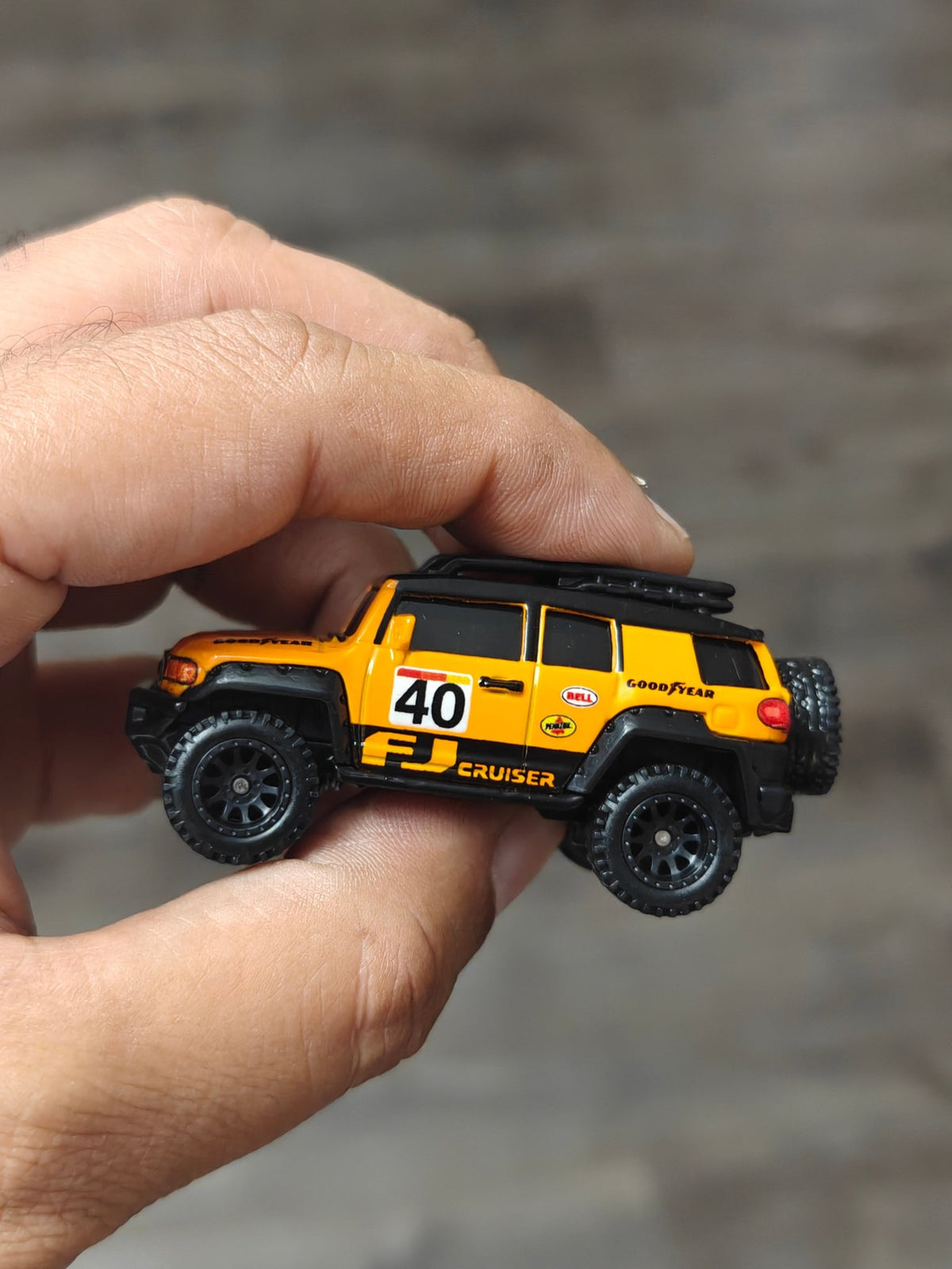 Premium Hot Wheels Toyota FJ Cruiser - Orange (Uncarded - New) - Kinder Logs