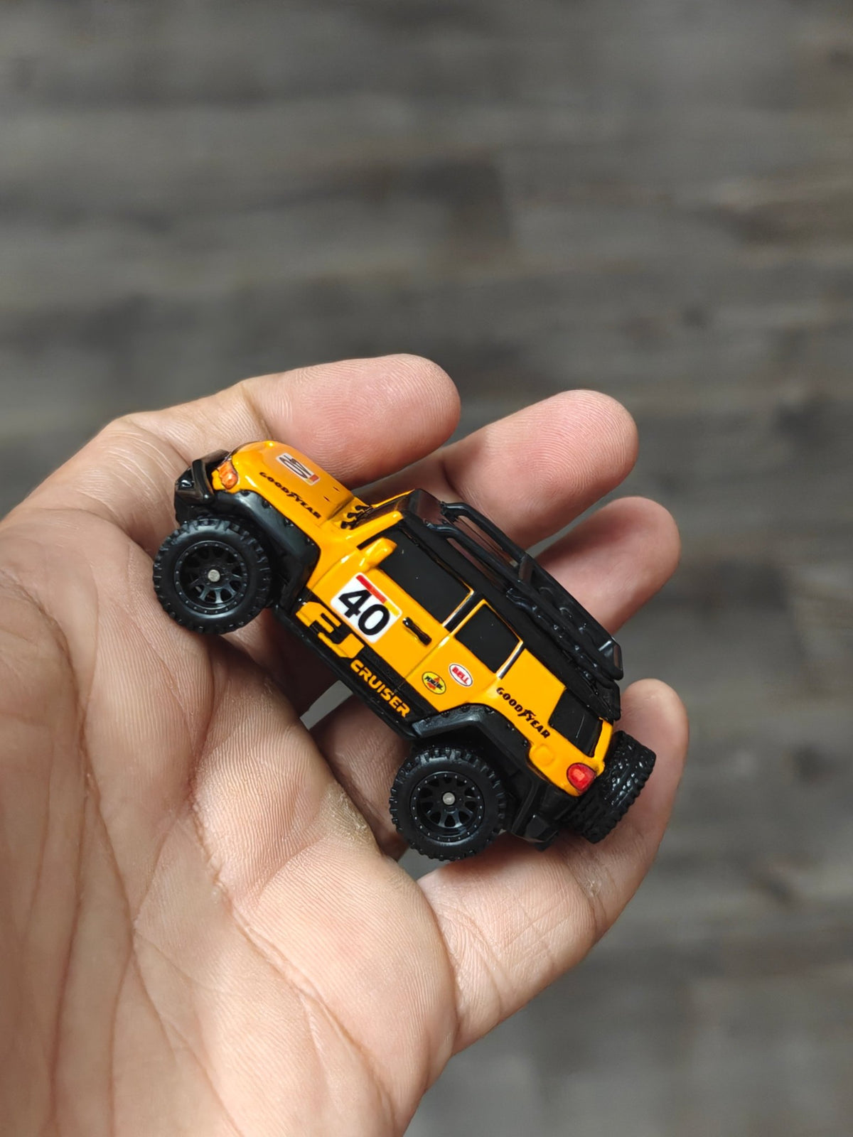 Premium Hot Wheels Toyota FJ Cruiser - Orange (Uncarded - New) - Kinder Logs
