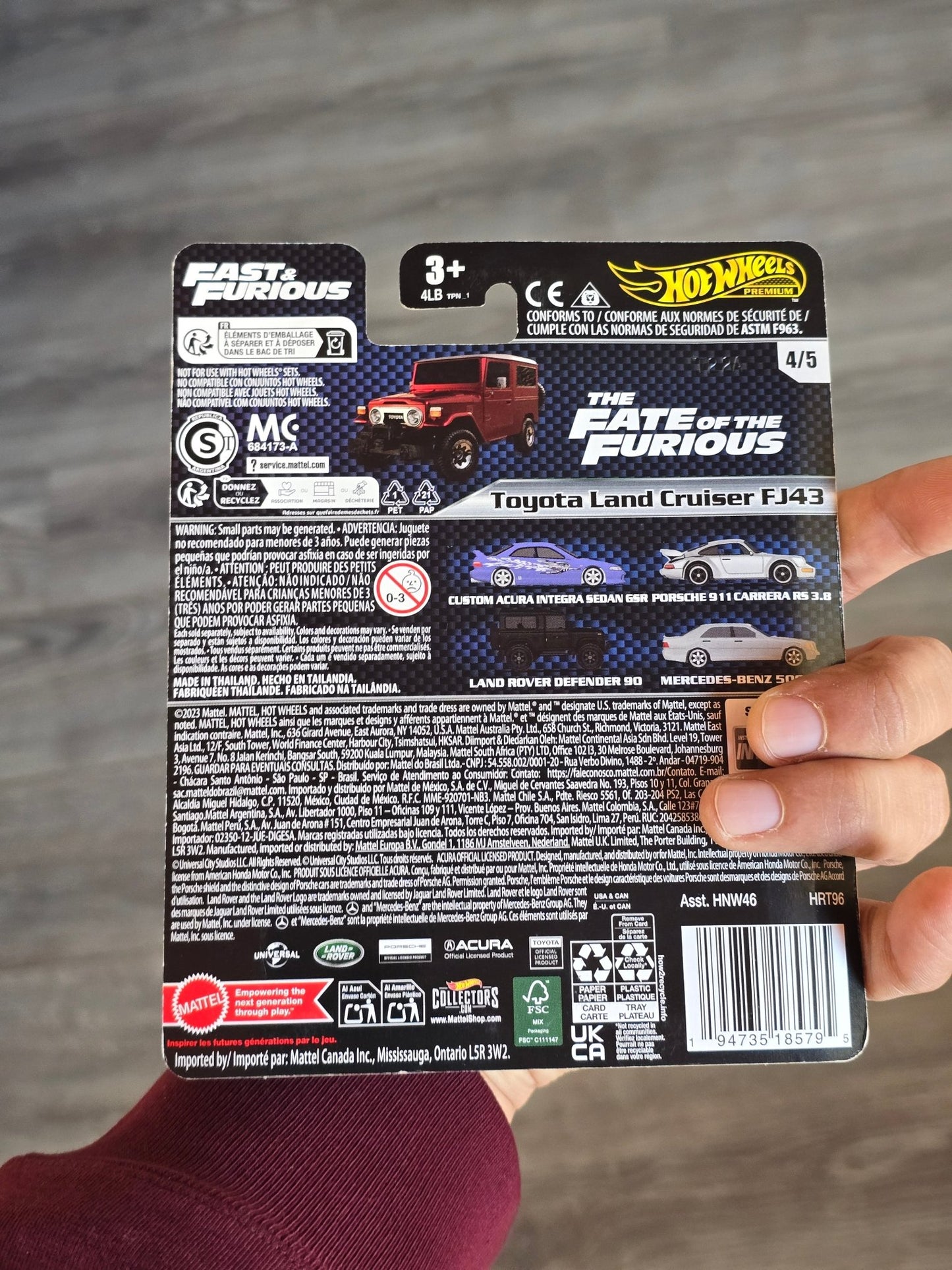 Premium Hot Wheels Toyota Land Cruiser FJ43 - Fast & Furious (Imported) - Kinder Logs