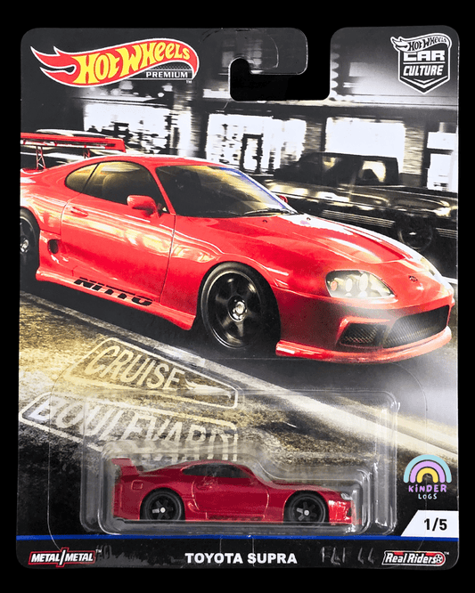 Premium Hot Wheels Toyota Supra - Cruise Boulevard (Rare) - Kinder Logs