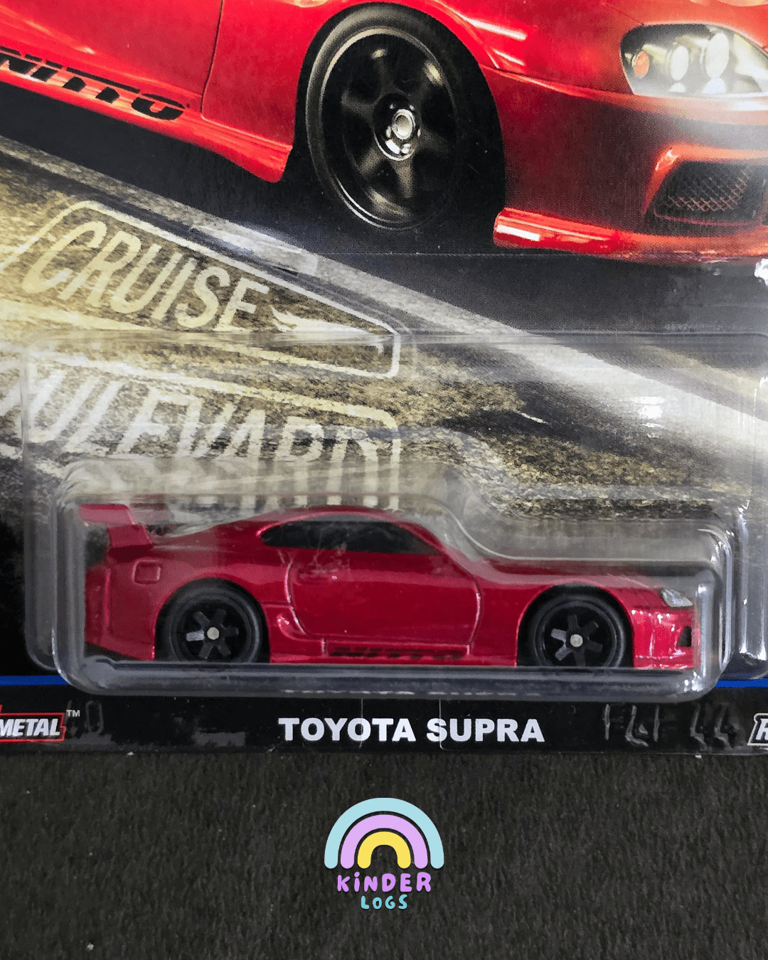Premium Hot Wheels Toyota Supra - Cruise Boulevard (Rare) - Kinder Logs