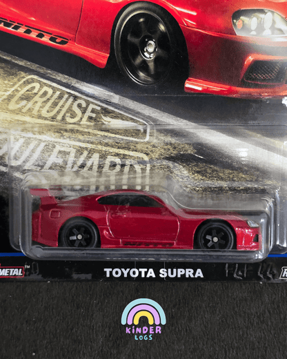 Premium Hot Wheels Toyota Supra - Cruise Boulevard (Rare) - Kinder Logs