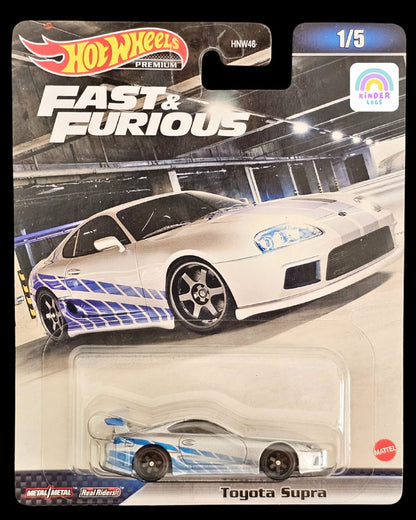 Premium Hot Wheels Toyota Supra - Fast And Furious - Kinder Logs