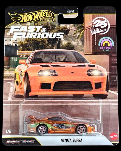 Premium Hot Wheels Toyota Supra - Fast & Furious 25 Years (Imported) - Kinder Logs