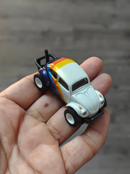 Premium Hot Wheels Volkswagen Baja Bug - White (Uncarded) - Kinder Logs