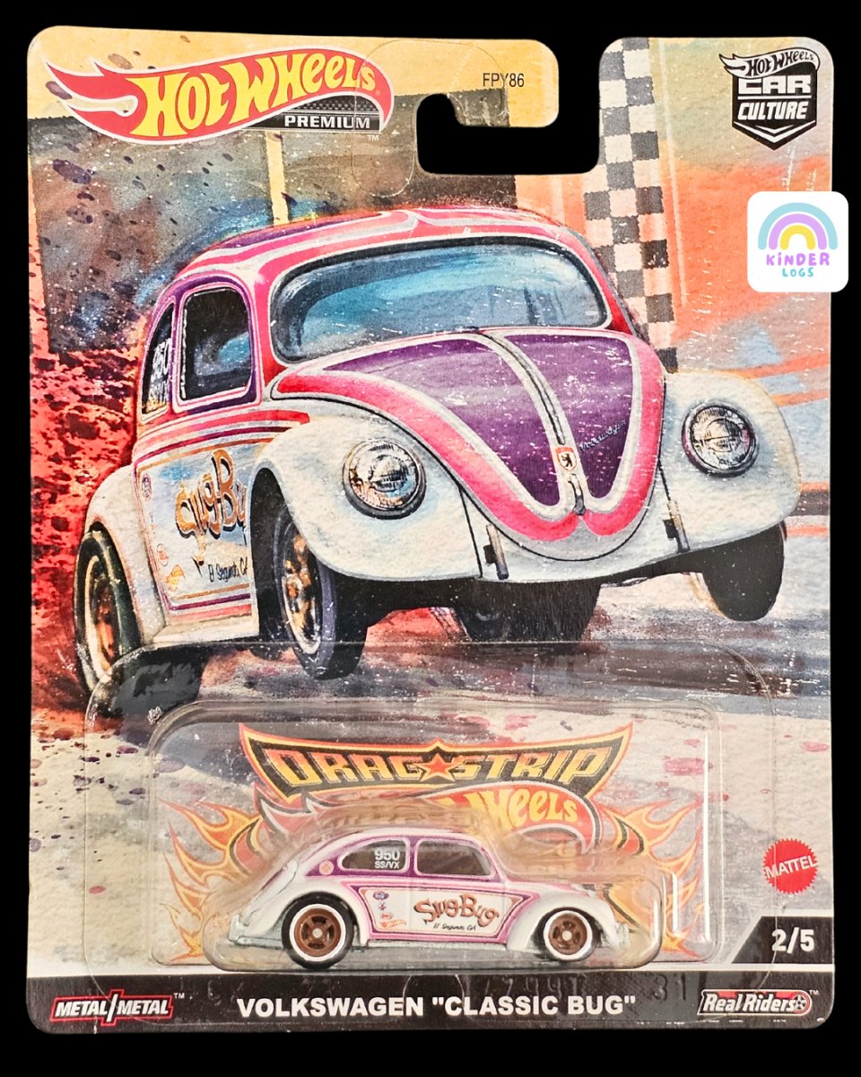 Premium Hot Wheels Volkswagen Beetle Classic Bug - Kinder Logs