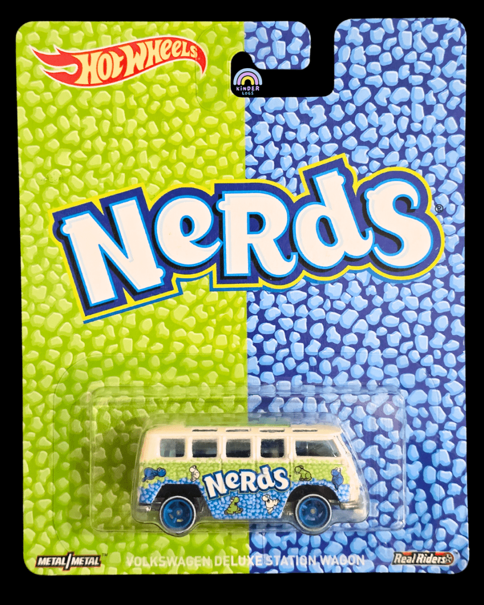 Premium Hot Wheels Volkswagen Deluxe Station Wagon - Nerds (Imported) - Kinder Logs