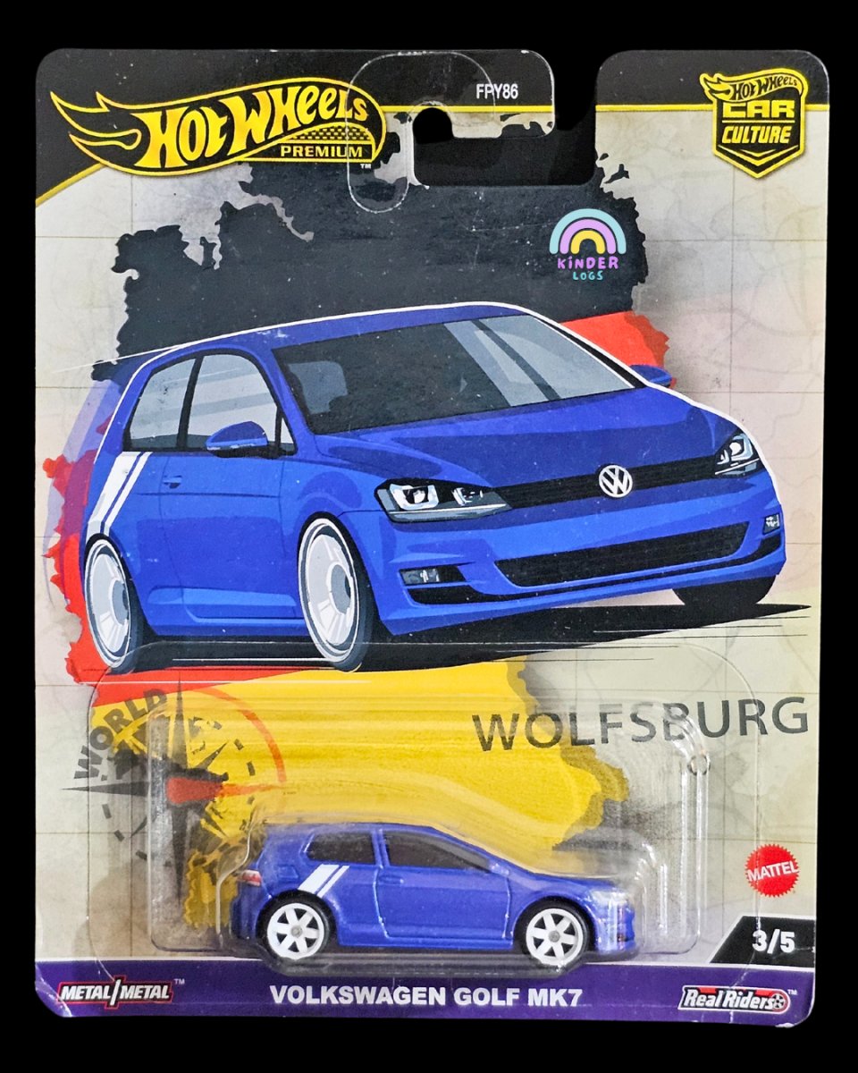 Premium Hot Wheels Volkswagen Golf MK7 - Kinder Logs