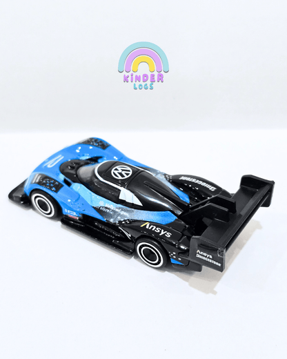 Premium Hot Wheels Volkswagen ID R - Blue - Black (Uncarded) - Kinder Logs