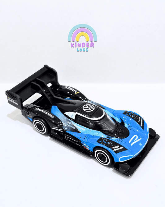 Premium Hot Wheels Volkswagen ID R - Blue - Black (Uncarded) - Kinder Logs