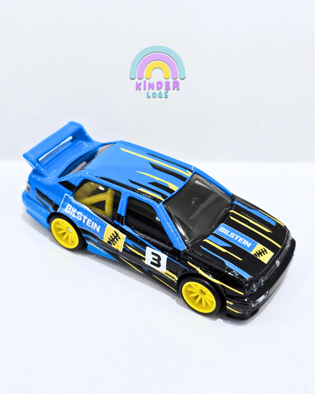 Premium Hot Wheels Volkswagen Jetta MK3 - Blue - Black (Uncarded) - Kinder Logs