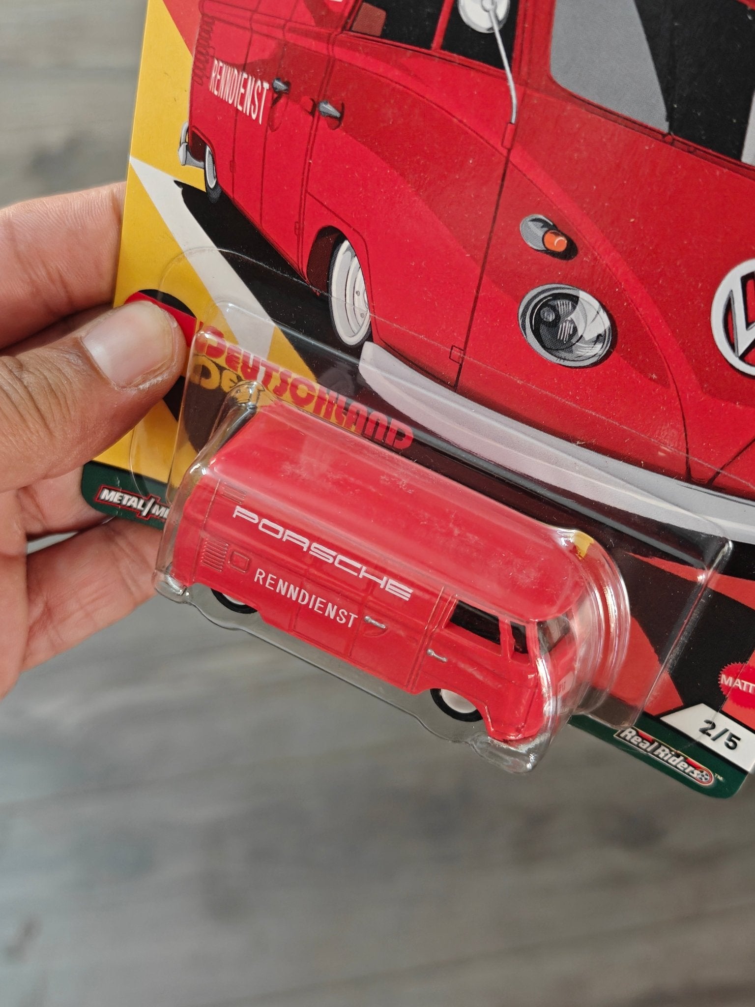 Premium Hot Wheels Volkswagen T1 Panel Bus - Deutschland Design (Imported) - Kinder Logs