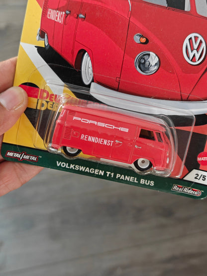 Premium Hot Wheels Volkswagen T1 Panel Bus - Deutschland Design (Imported) - Kinder Logs