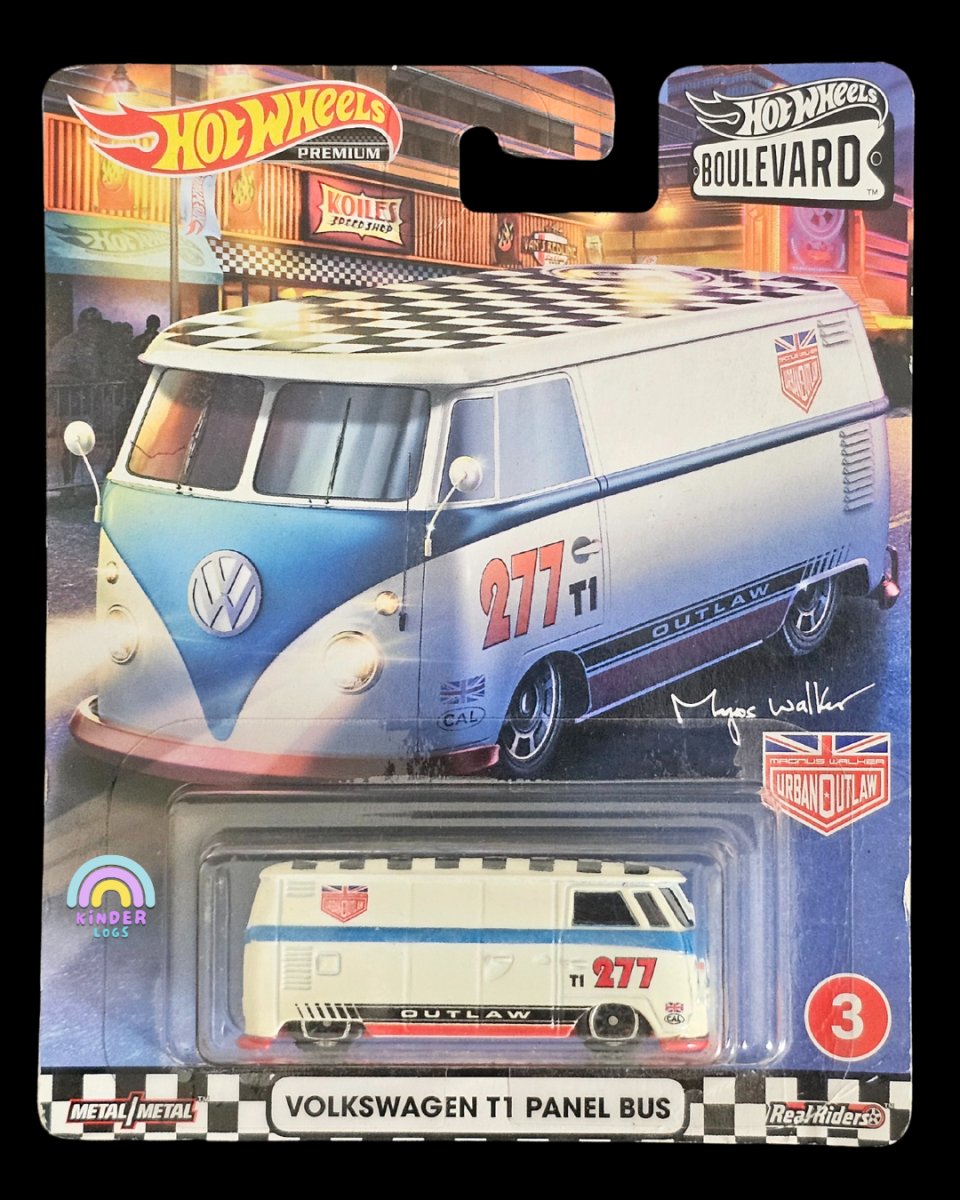 Premium Hot Wheels Volkswagen T1 Panel Bus - Urban Outlaw - Kinder Logs