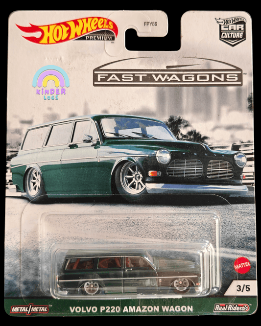 Premium Hot Wheels Volvo P220 Amazon Wagon - Fast Wagons (Imported) - Kinder Logs