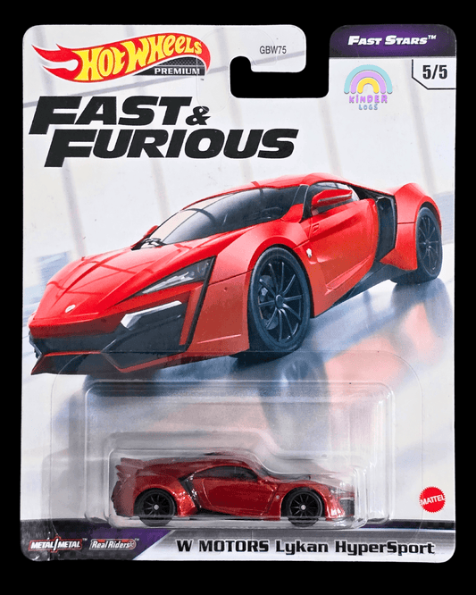 Premium Hot Wheels W Motors Lykan Hypersport - Fast Stars - F&F (Imported) - Kinder Logs