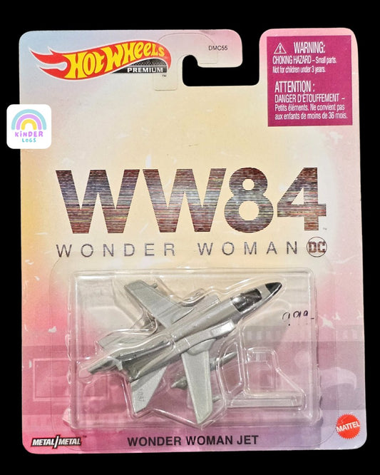 Premium Hot Wheels Wonder Woman Jet (WW84) - Kinder Logs